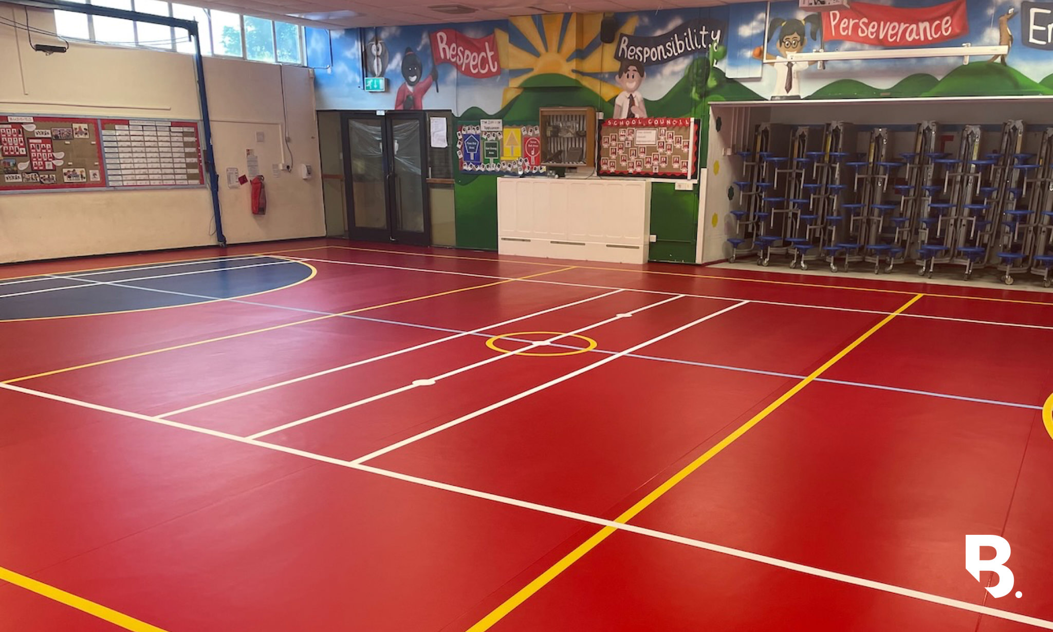 Indoor Court Markings for Primary Schools